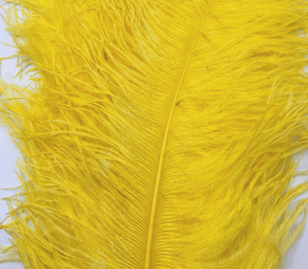 Decorative Ostrich Feathers (41-49cm) - Yellow - Set of 5, Decorative Ostrich Feathers (41-49cm) – Yellow – Set of 5