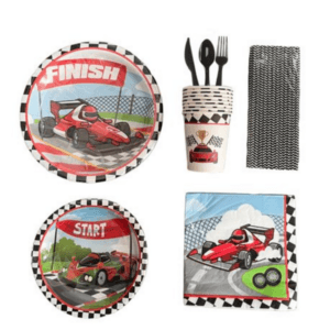 Party Paper Tableware / Cutlery Set - Race Car Theme
