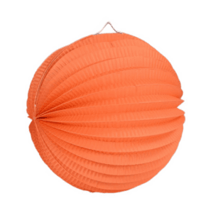 Orange Accordian Paper Lantern (20cm)