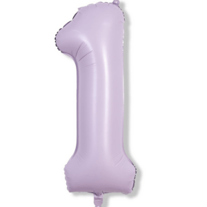 Large Number 1 Foil Balloon - Light Purple