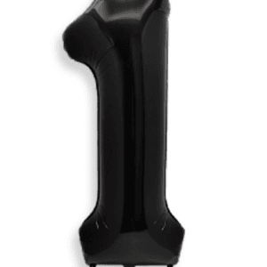 Large Number 1 Foil Balloon - Black