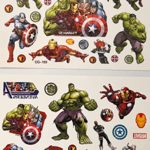 Kids Temporary Tattoos Set - Superhero Marvel
