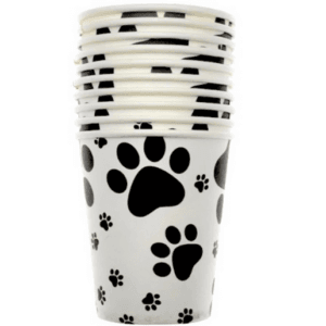 Paw Themed Paper Cups (10 Cups)