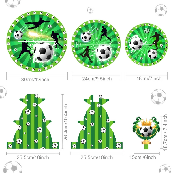 Kids Birthday Party 3 Tier Cupcake Stand - Soccer, Kids Birthday Party 3 Tier Cupcake Stand – Soccer