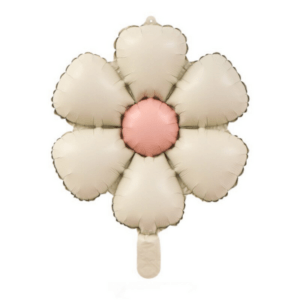 Pastel Matte Flower Foil Balloon - Cream