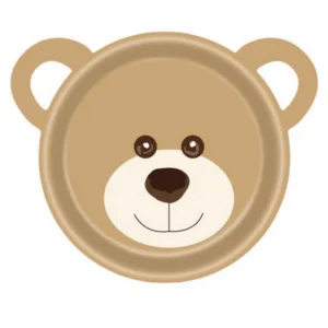 Bear Shaped Large Paper Plate (10 Plates)