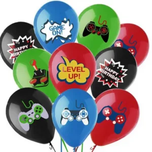 Gaming Themed Latex Balloon Set - 16 Balloons