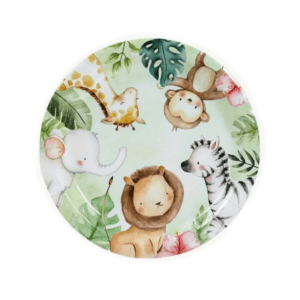 Baby African Safari Large Paper Plates - 10 Plates