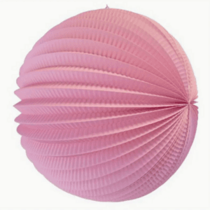 Pink Accordian Paper Lantern (20cm)
