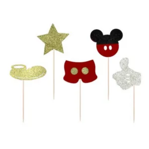 Glitter Mouse Theme Cupcake Toppers - 10 Toppers