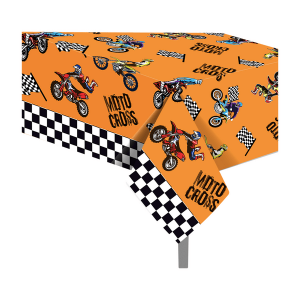 Motocross Themed Tablecloth, Motocross Themed Tablecloth