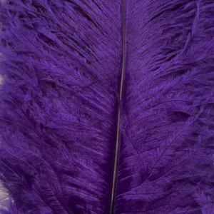 Decorative Ostrich Feathers (26-33cm) - Dark Purple - Set of 5
