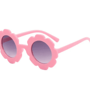 Plain Colored Flower Sunglasses - Pink