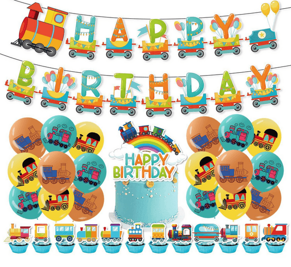 Train Party Decoration Set, Birthday Party Decoration Set – Train Theme