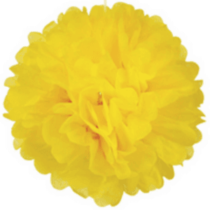 Yellow Flower Paper Pompom (30cm)