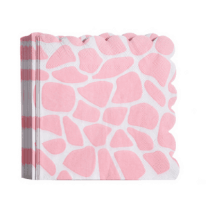 Pink Giraffe Print Napkins (20 Napkins)