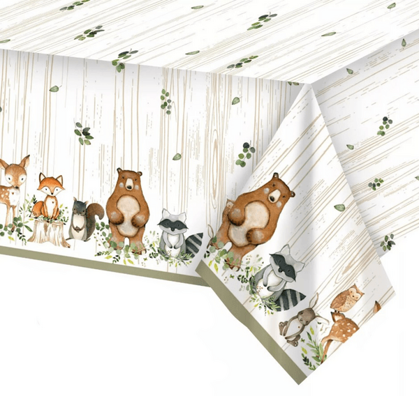 Woodland Greenery Tablecloth, Woodland Greenery Tablecloth