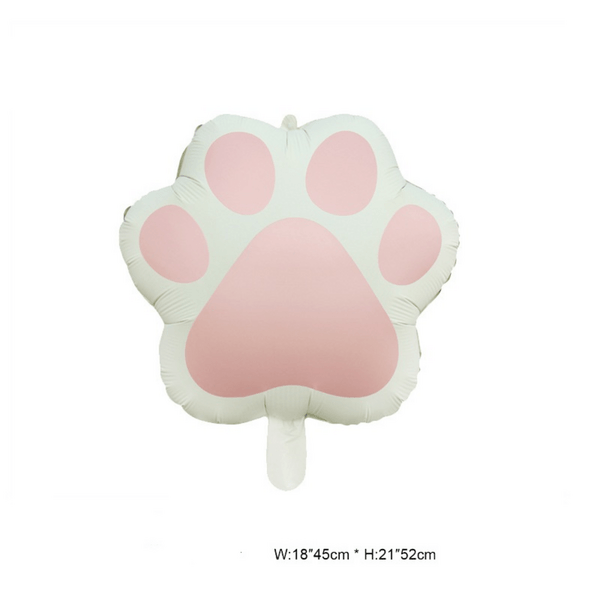 Paw Balloon, Pastel Matte Paw Foil Balloon – Pink