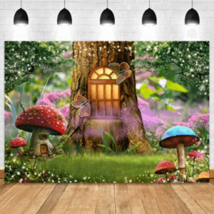Party Decoration Backdrop - Butterfly Forest -150cm x 210Cm