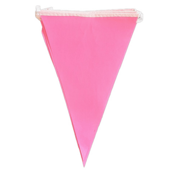 Plain Bunting Flags - Pink, Plain Bunting Flags – Pink