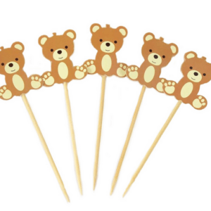 Bear Themed Cupcake Toppers (10 Toppers)