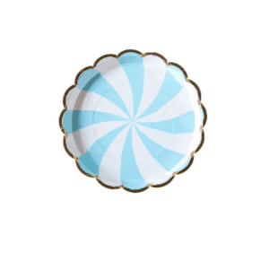 Blue Scallop Candy Paper Plates Small (8 Plates)