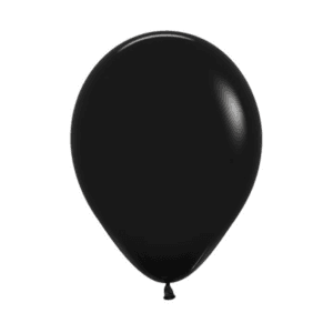5 Pack Balloons Fashion Solid Black (5 inch)