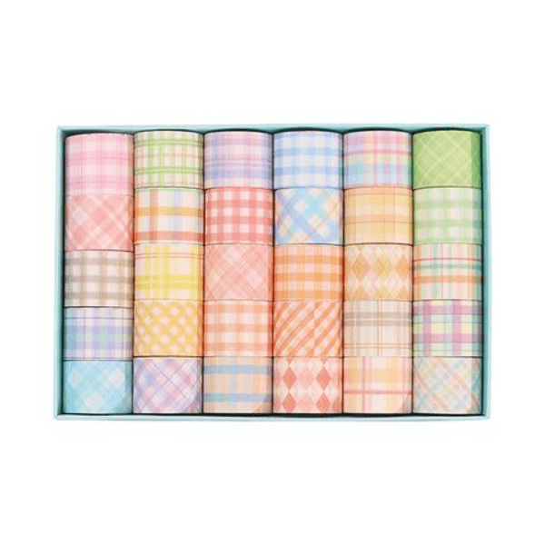 Washi Tape Stripes and Various Colors - Box Set of 30, Washi Tape Stripes and Various Colors – Box Set of 30