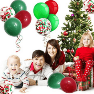 Christmas Themed Latex Balloon Set (50 Balloons)