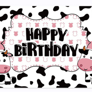 Small Cow Farm Themed Birthday and Photography Backdrop