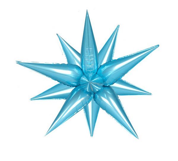 Starburst Foil Balloon - Light Blue, Starburst Foil Balloon – Light Blue