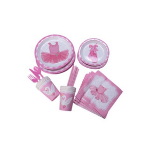 Party Paper Tableware / Cutlery Set - Ballet Theme (Set of 8)