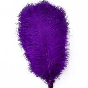Decorative Ostrich Feathers (26-33cm) - Violet - Set of 5