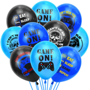 Game On Printed Latex Balloon Set - 10 Balloons