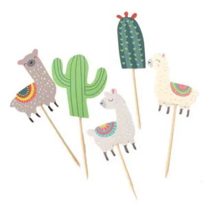 Llama Themed Cupcake Toppers (10 Toppers)