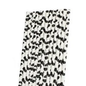 Cow Print Paper Straws (25 Straws)