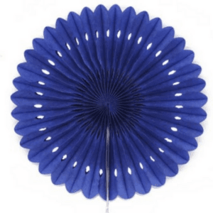 Punched Paper Fan - Dark Blue (30cm)