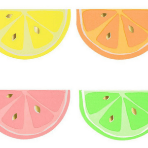 Fruit Shaped Multicolor Napkins (16 Napkins)