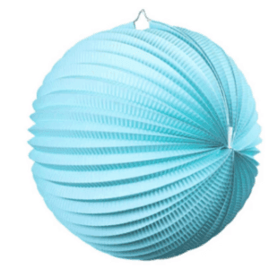 Blue Accordian Paper Lantern (20cm)