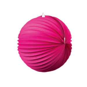 Hot Pink Accordian Paper Lantern (20cm)