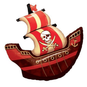 Pirate Ship Foil Balloon - Set of 5