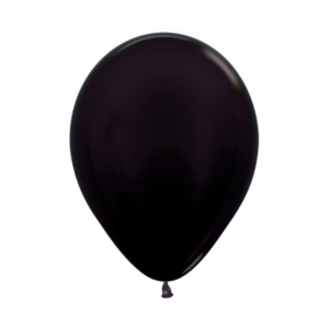 5 Pack Balloons  Metallic Pearl Black (12 inch)