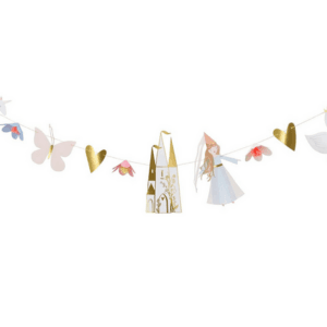 Princess Flower Bunting with Gold Trims