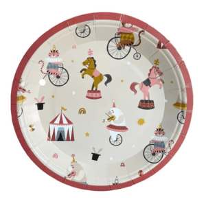 Circus Themed Small Paper Plates (10 Plates)