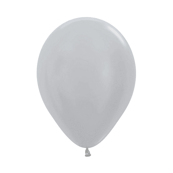 5 Pack Balloons Satin Pearl Silver (5 inch), 5 Pack Balloons Satin Pearl Silver (5 inch)