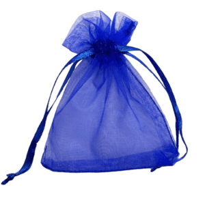 Small Organza Drawstring Bags (10 Bags) - Dark Blue