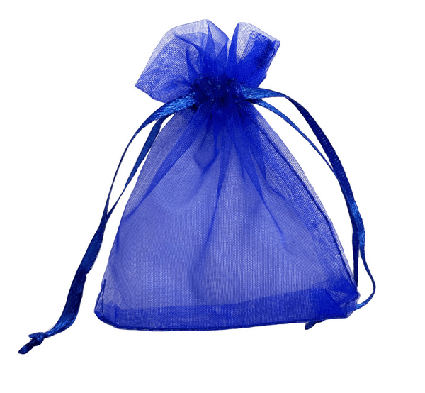 Small Organza Drawstring Bags (10 Bags) - Dark Blue, Small Organza Drawstring Bags (10 Bags) – Dark Blue