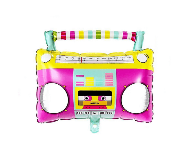 Retro Boombox Foil Balloon - 55cm - Party Palace