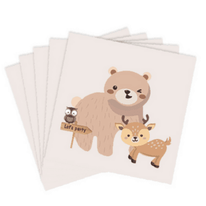 White Woodland Napkins (20 Napkins)