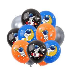 Space Themed Latex Balloons - 12 Balloons